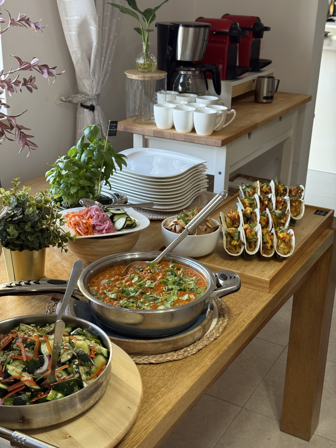 A buffet-style feast of colourful, nutritious dishes