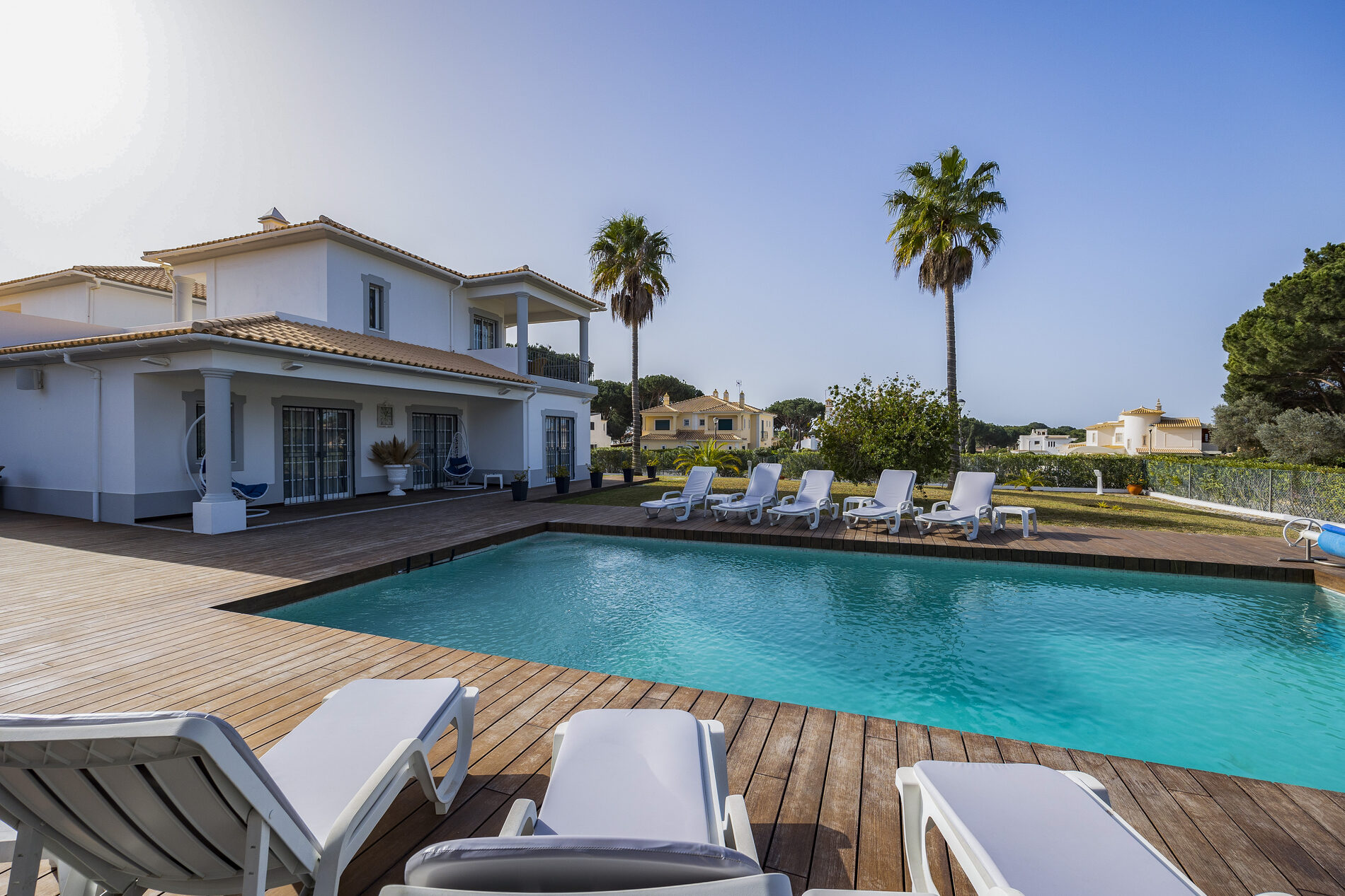 The retreat villa and pool in Vilamoura, Portugal